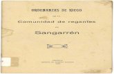 OHDEWZllS DE íjlEGO · 2018. 8. 12. · ORDENANZAS DE RIEGO DE LA Comunidad de regantes de Sangarrén CAPÍTULO I Constitución de la Comunidad Aríículo 1.0 En cumplimiento de