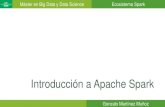 Introducción a Apache Spark - Academia Cartagena991).pdfResultado: [1,2,3,4,5] [3,6,9,12,15] La función que se pasa a map debe: Recibir un único parámetro, que serán elementos