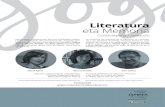 Literatura eta Memoria - WordPress.com · 2018. 6. 15. · cia y los Derechos Humanos, Aintzane Ezenarro, tiene el gusto de invitarle a la conferencia “Literatura eta Me-moria”.