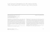 Los versos pitagóricos de Clara Janés The Pythagorean Verses of dadun.unav.edu/bitstream/10171/53144/1/4648-42073-1-PB.pdf · PDF file 2020. 3. 4. · Pitagorismo. Cosmología.