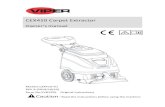 CEX410 Carpet Extractor · 2020. 7. 12. · adjusting knob 25. hose clamp 26. sight tube coupling 27. sight tube 28. vacuum hose 29. recovery tank drain hose 30. accessory quick coupler