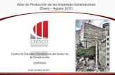 Presentación de PowerPoint - CMIC › cmic › ceesco › 2017 › ENEC AGOSTO.pdf · -3.6 -0.8 -11.6 19.8 Valor de la producción total Edificación Construcción de Obras de Ingeniería