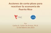 Acciones de corto plazo para reactivar la economía de Puerto ...Acciones de corto plazo para reactivar la economía de Puerto Rico Por Carlos A. Colón De Armas, Ph.D. 12 de febrero
