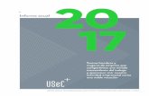 Informe anual - UsecPublicaciones y documentos de trabajo Nuestras empresas asociadas 34 38 42 03 Opinión pública. 2 Sobre USEC. USEC Informe anual 2017 3 USEC es una corporación