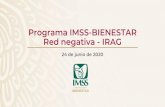 Programa IMSS-BIENESTAR Red negativa - IRAGVeracruz Norte 3 291 3 7 20 324 Veracruz Sur 3 229 6 8 13 259 Yucatán 4 83 6 93 Zacatecas 5 141 12 158 Población adscrita 12.3 Población