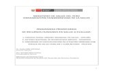 MINISTERIO DE SALUD DEL PERÚ ORGANIZACIÓN PANAMERICANA DE LA SALUD PROGRAMAS ... · 2020. 1. 16. · ministerio de salud del perÚ organizaciÓn panamericana de la salud programas