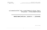 MEMORIA PROMPERU 2001-2006 abr 07MEMORIA 2001—2006: Comisión de Promoción del Perú—PROMPERU Gerencia de Planificación, Presupuesto y Desarrollo 6 2. ORGANIGRAMA DE PROMPERU