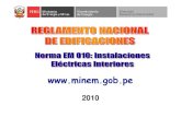 JUE 18 2.- EM.010 RNE Instalaciones El ctricas ... NORMA EM. 010 INSTALACIONES ELأ‰CTRICAS INTERIORES