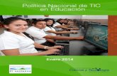 POLÍTICA NACIONAL DE TIC EN EDUCACIÓNinformativo.mined.gob.sv:8090/DNP/GPE/DPlan/...Política Nacional de TIC en Educación 2 I. PRESENTACIÓN El Ministerio de Educación de El Salvador,