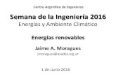 Presentación de PowerPoint · 2018. 10. 5. · Parque eólico Arauco, La Rioja. 50,4 MW aerogeneradores Impsa 2,1 MW . 2013- Se abrío una licitación para 24 máquinas que llevára