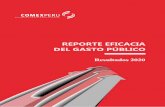 REPORTE EFICACIA DEL GASTO PÚBLICO...La eficacia del gasto público está definida, entre otros aspectos, por la capacidad de ejecutar el presupuesto asignado por las entidades públicas
