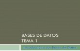 Bases de datos Icdemesa/bd/docs/tema1BBDD.pdfSoportar lenguajes de acceso y modificación. 2. Centralización: Los datos deben gestionarse de forma centralizada e independiente de