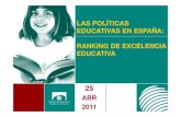 ABR 2011 - El profesor cabreadomitad de los alumnos acaban la ESO retrasados RANKING ... * Nº alumnos por profesor en centros de iniciativa social Cataluña 11,39 --- 13,0 (-1,0)
