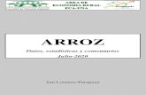 ARROZ - agr.una.py · ARROZ: Datos, estadísticas y comentarios Julio-2020 Este boletín fue preparado por Victor Enciso (venciso@agr.una.py). Las opiniones expresadas en este documento