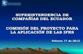 SUPERINTENDENCIA DE COMPAÑÍAS DEL ECUADOR ......2012/02/17  · NIIF para PYMES 27p5, 17p6, 17p8 34 DETERIORO ACUMULADO Los indicios de deterioro: Fuentes externas: Disminución