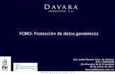FORO: Protección de datos genómicosinicio.inai.org.mx/EventosDocumentos/PresentacionIsabel... · 2013. 2. 27. · Ejes rectores de la protección de datos Procedimientos: de ejercicio