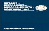 INFORME MONETARIO 2019 - Banco Central de Bolivia€¦ · monetario del BCB, que se detallan en el Informe de Política Económica de enero de 2020. A continuación se presentan los