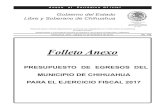 Folleto Anexo - municipiochihuahua.gob.mx...fecha 2 de Noviembre de 1927. 2 ANEXO AL PERIÓDICO OFICIAL Sábado 31 de diciembre de 2016. Sábado 31 de diciembre de 2016 ANEXO AL PERIÓDICO