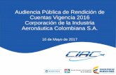 Presentación de PowerPoint - CIAC S.A · 2018. 2. 24. · Informe de logros y resultados año 2016 Estados Financieros y ejecución presupuestal Estado general de la contratación