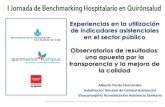 Experiencias en la utilización de indicadores ......Alberto Pardo Hernández Hospitales % Hospitales que han alcanzado meta Designación de un responsable del proyecto 100% Informe