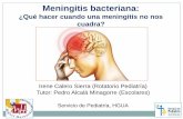 Meningitis bacteriana - Servicio de Pediatría · 2020. 1. 21. · Exploraciones complementarias-Analítica (al ingreso): leucocitosis con 19,41x103/µL con neutrofilia (84,5%) y