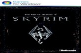 ÍNDICE - Bethesda SoftworksPara instalar Skyrim, introduce el disco y ejecuta el archivo setup .exe si no se inicia automáticamente. Sigue las instrucciones que aparecen en pantalla.