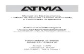 Atma - Home Page Atma - Manual de Instrucciones, Listado de … Maker... · 2018. 10. 19. · Manual de Instrucciones, Listado de Servicio Técnico Autorizado, y Certificado de garantía