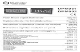 DPM951 DPM952 - RS Components · 2019. 10. 12. · DPM951 DPM952 English Page 2 Deutsch Seite 4 Français Page 6 Español Página 8 Panel Mount Digital Multimeters 018370-01 Issue