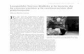 Leopoldo Torres Balbás y la teoría de la conservación y la … · 2021. 1. 21. · Madrid, el Marqués de Vega Inclán, desde la Comisaría Re-gia de Turismo y el núcleo de la