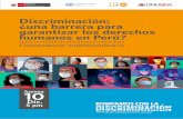 Discriminación: ¿una barrera para garantizar los derechos … · 2020. 12. 3. · la Oﬁcina Regional para América del Sur de la Alta Comisionada de Naciones Unidas para los Derechos