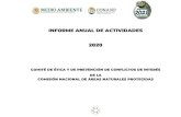 INFORME ANUAL DE ACTIVIDADES - sirh.conanp.gob.mx · INFORME ANUAL DE ACTIVIDADES 2020 COMITÉ DE ÉTICA Y DE PREVENCIÓN DE CONFLICTOS DE INTERÉS ... C. Teofilo González Moreno