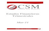 Estados Financieros Trimestrales INTERMEDIOS 03-2011.pdfCOOPESAN MARCOS, R.L. ESTADO DE RESULTADOS Por los períodos terminados el 31 de marzo del 2011 y 2010 (En colones sin céntimos)