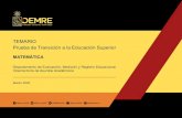 TEMARIO Prueba de Transición a la Educación Superior...2021/03/20  · 2 Temarios Pruebas de Transición a las Educación Superior | Proceso de Admisión 2021Introducción El Departamento