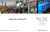Visitas de verificación - Gob · 2019. 5. 14. · Las visitas de verificación son un instrumento mediante el cual la Comisión Reguladora de Energía inspecciona y supervisa el
