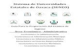 Estatales de Oaxaca (SUNEO) Sistema de Universidadesa... · Guía para la preparación del Examen de Ingreso: Área Económico-Administrativa 2 P r e s e n t a c i ó n El Sistema