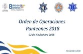 Orden de Operaciones Panteones 2018...Panteón Aguamilpa 1 Pick up con 2 Bomberos Panteón Fortuna de Vallejo Juan 1 Bombero Panteón Colomo 1 Bombero Panteón San Juan 2 Bomberos