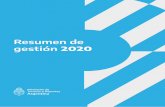 Resumen de gestión 2020 - Argentina · 2020. 12. 30. · Ministerio de Turismo y Deportes, Resumen de gestión 2020 Capítulo I - Covid-19: apoyo y reactivación 4 Plan de Auxilio,