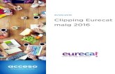 Clipping Eurecat maig 2016 · 2018. 11. 27. · 20/05/16 especialistes en robÒtica / tot sant cugat 23 1 19/05/16 el centre tecnolÒgic d'amposta s'integra a la xarxa publicoprivada