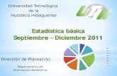 Estadística básica Septiembre – Diciembre 2011sgi.uthh.edu.mx/rrectores/IPL/files/estadistica/4a7307... · 2017. 6. 22. · septiembre - diciembre 2011 180 160 140 120 100 80