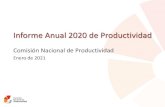 Informe Anual 2020 de Productividad · 2021. 1. 13. · •La demanda se mide como vacantes y avisos de trabajo. •La oferta se mide como inscritos en el sitio web. ... Productividad