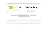 OHL MÉXICO, S.A.B. DE C.V. Avenida Paseo de la Reforma …...Gobierno del Estado de México, a través de la SCEM, a Viaducto Bicentenario, en mayo de 2008 (según la misma sea modificada