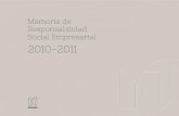 Memoria de Responsabilidad Social Empresarial 2010-2011 · 2016. 10. 10. · BUEN GOBIERNO 10 Durante el periodo 2010-2011, el Grupo NEINVER y su directiva han trabajado con el objetivo