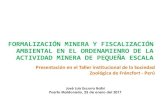 FORMALIZACIÓN MINERA Y FISCALIZACIÓN AMBIENTAL EN EL ...siar.minam.gob.pe/puno/sites/default/files/... · FORMALIZACIÓN MINERA Y FISCALIZACIÓN AMBIENTAL EN EL ORDENAMIENRO DE