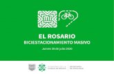 EL ROSARIO - Secretaría de Movilidad de la CDMX · 2020. 7. 30. · Biciestacionamiento Masivo “El Rosario” 400 lugares para estacionar bicicletas 8 espacios para personas con