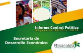 Secretaría de Desarrollo Económico• Risaralda único con la declaratoria Bosque Modelo para el Mundo en Colombia. • Declaratoria de la UNESCO por el Paisaje Cultural Cafetero.