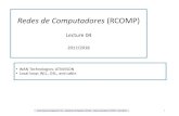 Redes de Computadores (RCOMP) - ipp.ptasc/doc/RCOMP/2017-2018/L04.pdfInstituto Superior de Engenharia do Porto –Departamento de Engenharia Informática –Redes de Computadores (RCOMP)