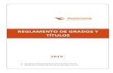 REGLAMENTO DE GRADOS Y TÍTULOS · 2020. 5. 21. · DEL GRADO ACADÉMICO DE BACHILLER CAPÍTULO I DE LOS REQUISITOS Artículo 5º.-Los requisitos para optar el Grado Académico de