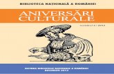 BIBLIoTECA NAŢIoNALĂ A RomÂNIEI · 2013. 10. 31. · BIBLIoTECA NAŢIoNALĂ A RomÂNIEI A N I V E R S R I C U L T U R A L E PublicaVie semestrială Anul XLVIII Nr. 2/2012 Editura