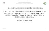 FACULTAD DE GEOGRAFÍA E HISTORIA LISTADO DE ...geografiaehistoria.ucm.es/data/cont/media/www/pag-5468...FACULTAD DE GEOGRAFÍA E HISTORIA CONVOCATORIAS DE EXAMEN, CURSO 2017-2018