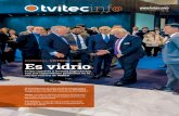 VETECO 2018 Es vidrio - TVITEC GLASS...de 12 metros de longitud, a la izquierda de la imagen El equipo comercial y directivo que participó en la feria, pillado in fraganti, durante